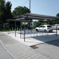 Fahrradstellplatz am Bahnhof Laufen